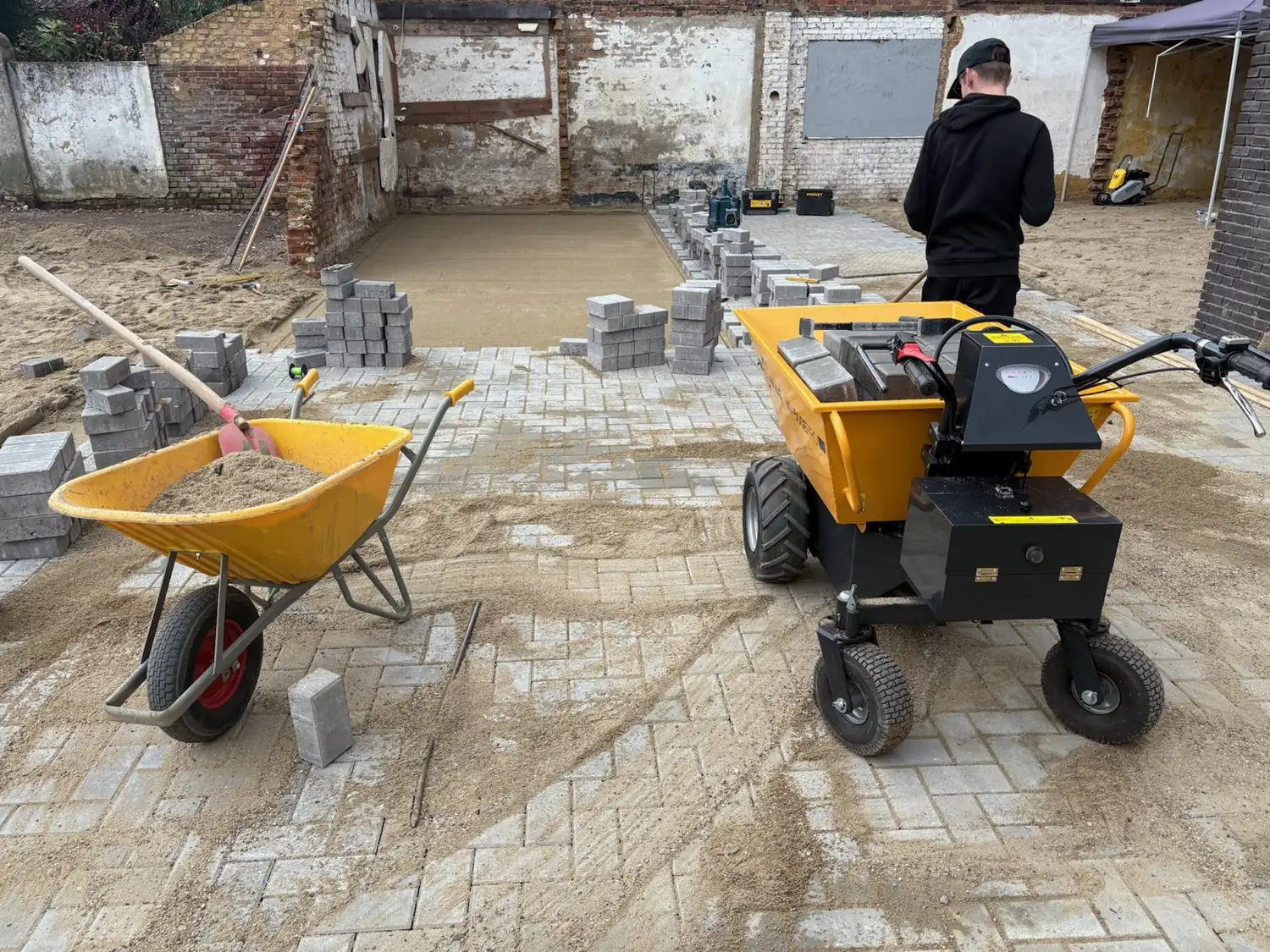 Bestrating leggen, Tuinbazen